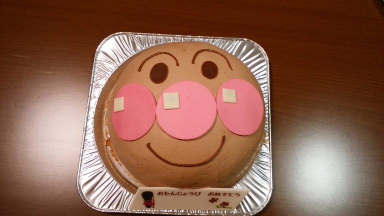 ケーキを上から